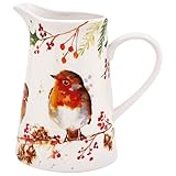 Jolie carafe imprimée pour la décoration de la maison : avec des imprimés charmants et une finition émaillée réactive, cette carafe décorative ajoute un attrait visuel aux étagères de cuisine ou aux tables comme vase ou accent ornemental.