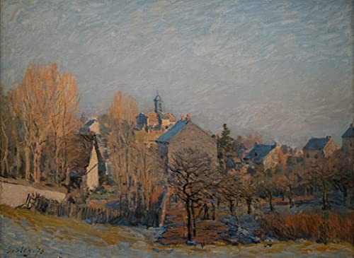 Art tableau Matin givré à Louveciennes Sisley, image sur toile décoration murale
