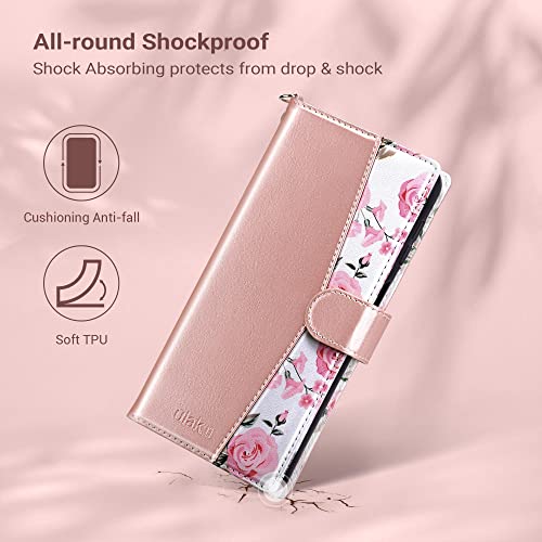 Ulak Galaxy A32 5G Wallet Case, Pu Leather Flip Cover With Card Holder Kickstand, Protective Rose Gold #TOP7