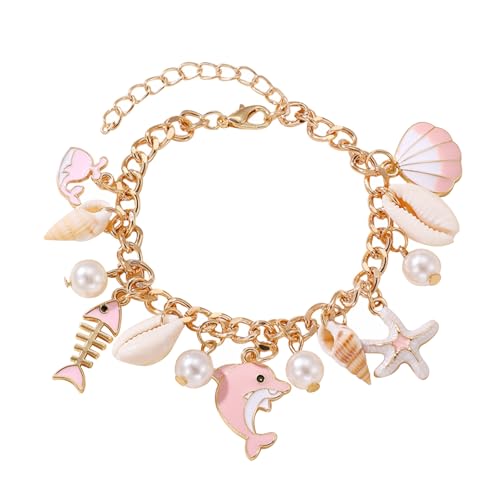 Bracelet à breloques de qualité supérieure motif étoile de mer pour femme raffinée