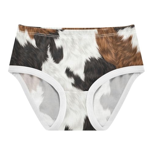 Cow Brown White Print Cute Panties Girl Girls Underwear Toddlers Cotton Colorful Briefs Undies Kids 2t