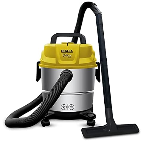 INALSA WD 15 Wet and Dry Vacuum Cleaner, 15 L, 1400 W, 17 kPa, HEPA, Stainless Steel