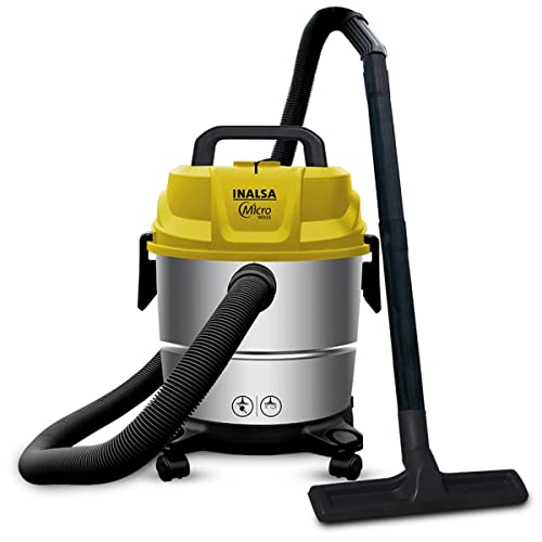 INALSA Wet and Dry Vacuum Cleaner for Home, 15 LTR Capacity,1400 W, 17 kPa Suction, Blower Function,HEPA Filter, Wet Vacuum Cleaner for Sofa, House Cleaning Machine,Stainless Steel Body (Micro WD15) view 1