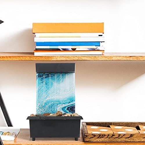 Mesa Água - Mesa Decorativa | mesa com pedras, cachoeira com luz LED para espaços internos, recurso