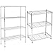 AmazonBasics - Scaffalatura a 4 ripiani, Cromato & - Scaffalatura a 3 ripiani, Cromato