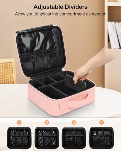 image for Relavel Travel Makeup Train Case Cosmetic Case Organizer Portable Arti