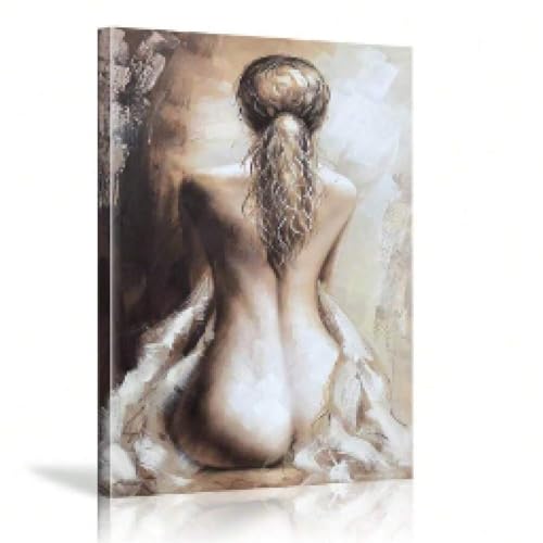 Impression sur toile fille sexy peinture huile femme nue décoration salon chambre 50x70