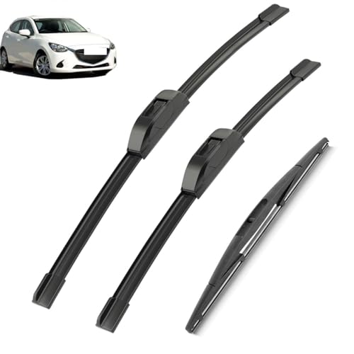 Balais essuie-glace Mazda 2 Demio DJ anti-traces en caoutchouc souple pour pare-brise net 3 balais