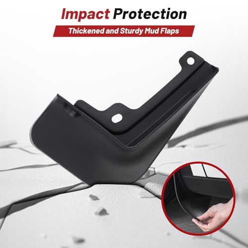 Image of Sunsdrew Mud Flaps for 2024 2025 2026 Kia EV9 Accessories,All Weather Guard EV9 Guards Mudguards,No-Drill Front&Rear 4PCS Mud Flaps Set with Hardware(Without Running Board)