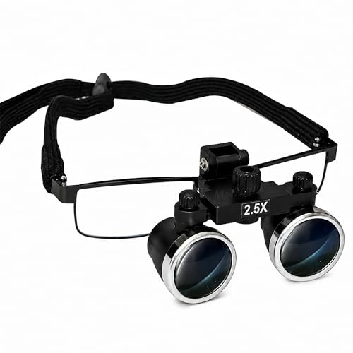 Image of MAXZIMA Dental Surgical Loupe, 2.5X Magnification, for ENT, Ophthalmic and Microsurgical Procedures, with Carrying Case