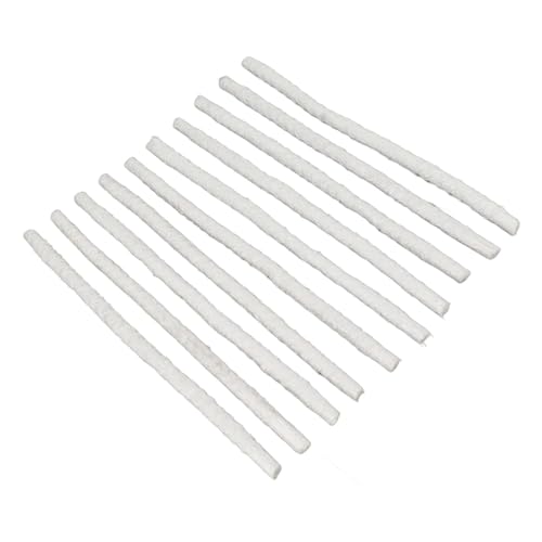 10PCS Wine Bottle Torch Wicks Kit Fiberglass Replacement Wicks with Brass Torch Wick Holders and Caps for DIY Homemade Torch Indoor Outdoor Decor