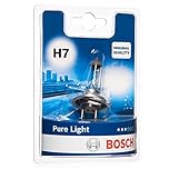 Bosch H7 (477) Pure Light Halogen Headlight Bulb, 12 V 55 W, Original Quality - Socket Type PX26d - 1 Replacement Car Light Bulb