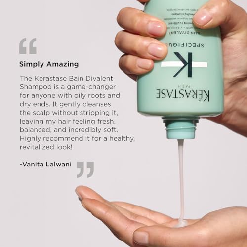Image of Kerastase Specifique Divalent Balancing Shampoo 250ml | Clarifying Shampoo for Oily Scalp & Dry Hair Lengths | Enriched with Amino Acid and Vitamin B6