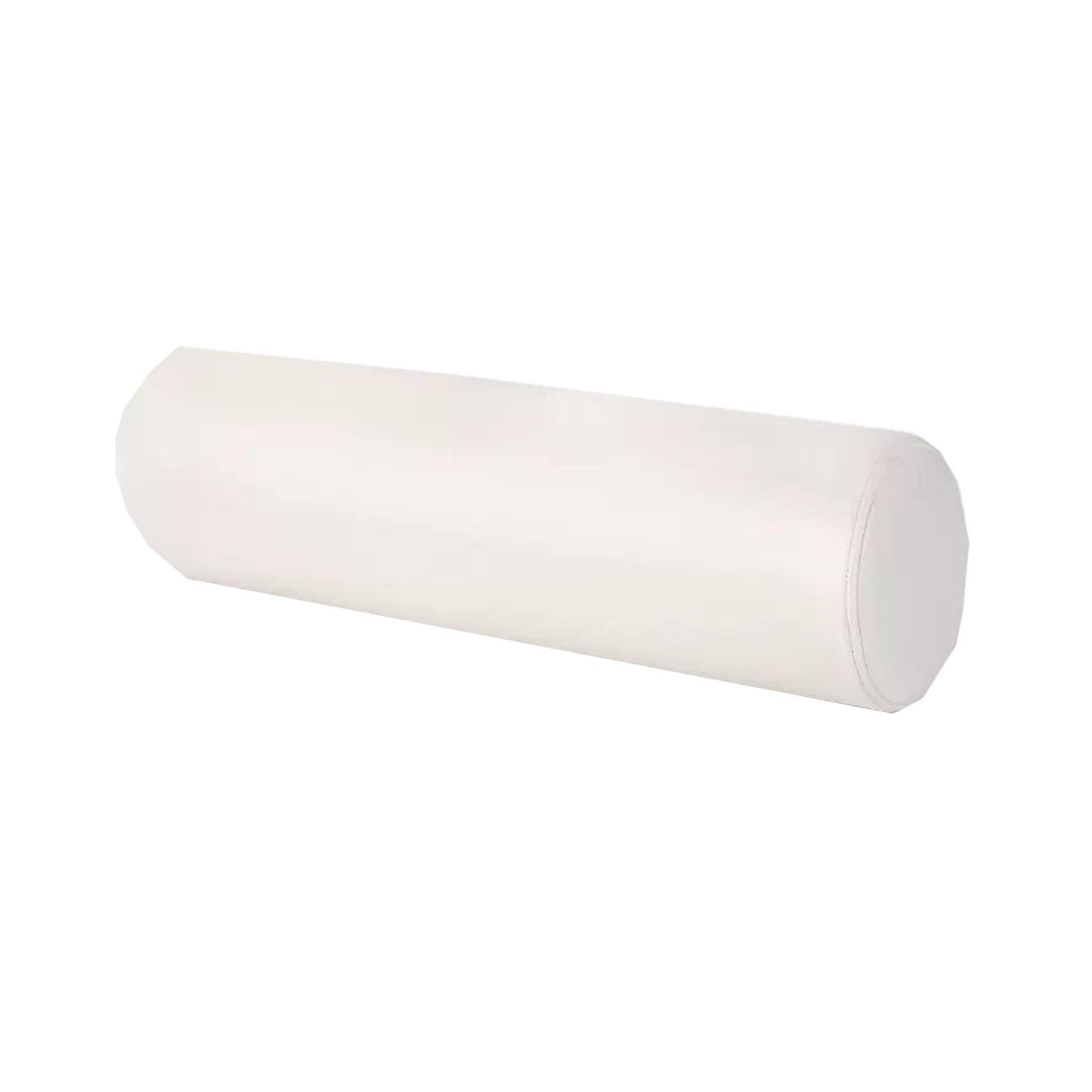 Miaogoo Round Shaped Long Bolster Pillow with Stain-Resistance, Waterproof Supportive Roll Pillow, Comfortable Removable Backrest Cushion (White,12 * 60cm)