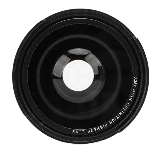 Obiettivo Fisheye Ultra Grandangolare 0,35x con Macro, Compatibile AF IR. Adatto a Tutte le Fotocamere, Videocamere e obiettivi. Per Fotografie Diurne e Notturne Ad Alta (55 mm)
