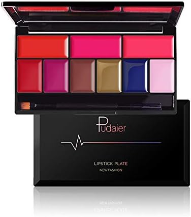 Matte Lip Contour Kit - Lipstick Palette Set Includes 9 Lip Colors, Lip Brush, and Makeup Mirror