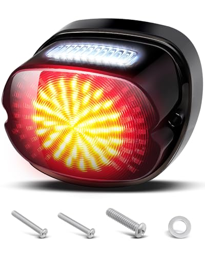 Image of Benlari LED Tail Rear Light, Turn Signal Brake License Plate Lights with Bracket Fit for Harley Davidson Touring Road Glide Street Glide Electra Glide Road King Heritage Dyna Sportster (Black)