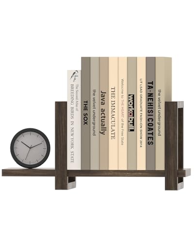 Image of Adjustable Desktop Bookshelf, Retro Tabletop Bookshelf, Desk Shelf for Top of Desk in Living Room, Home, Office, Perfect for Magazine, Books, Cookbooks, No Tools Required to Assemble, Rustic Brown