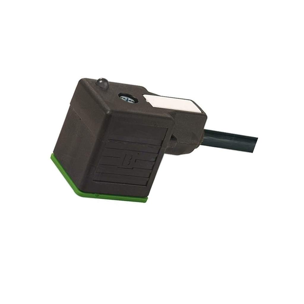 MURR ELEKTRONIK 7000-18021-6360300 0 MM Valve Plug Connector, 75 Nero UL/CSA 3M, MSUD 18, MSUD Conn. ELETTROV. Forma A 18MM CON CAVO, PUR-JZ 3X0