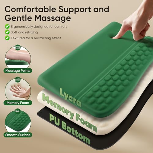 Repose poignet clavier ergonomique 2-en-1 vert pour bureau et télétravail - 6