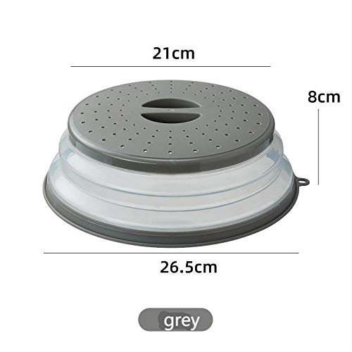 Wenwell Microwave Splatter Cover For Food,Micowave Cooking Splash Guard,Kitchen Dish Bowl Plate Proof Lid,Dishwasher-Safe,Bpa-Free Silicone & Plastic,10.5 Inchs 2 Pcs #TOP1