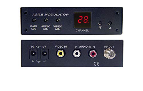 Universal Composite A/V to RF Coax Agile Modulator for NTSC PAL B/G/D/K/I/A