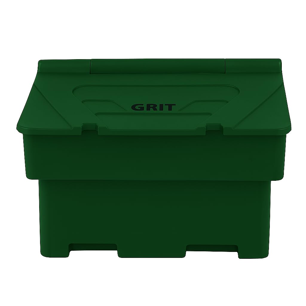 200L Green Grit Salt Bin Stackable Heavy Duty Containers 102x72x52CM