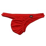 [ラ ポーム] ビキニショーツ メンズローライズハーフバック MFS生地使用 フルシーム フロントホールド しっとり肌触り スタイリッシュ下着 ラポームオム 日本製 621074 レッド
