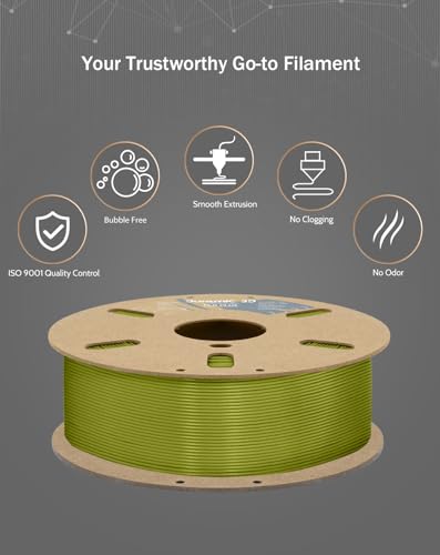 Image of DURAMIC 3D PLA+ Printer Filament 1.75mm PLA Plus Neatly 2Kg Spool(2.2lbs) | PLA Pro Tougher and Stronger, Dimensional Accuracy Probability + /- 0.02mm Brownish green