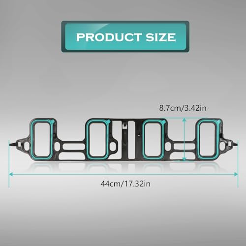 Image of 6.0L Intake Manifold Gasket Set, Compatible with 2007-2016 Silverado Express Sierra Escalade, 6.0 6.2L Engine, Replace# MS25702VR MS19598 MS97126
