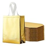 Picture of METAPRINT 100 Pcs Iridescent Glossy Gift Bags Medium Size, 8x4x10 Inch Holographic Reusable Gift Bags with Handles & Sturdy Base, Ideal for Birthday, Wedding