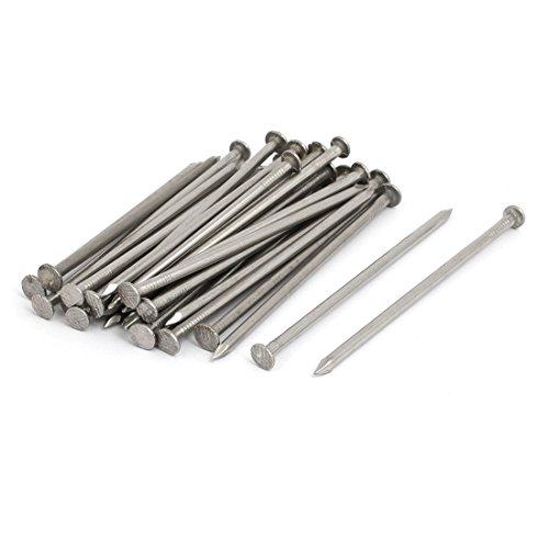 Aexit 3.5 Inch fastener Length 304 Stainless Steel Cement Wood Sliding Nail Silver Tone 30pcs Model:28as415qo544
