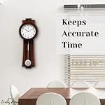 Pendulum Wall Clock Battery Operated - Modern Pendulum Clock 23.5x8.5 inch - Silent Wooden Decorative Wall Clock with Pendulum for Living Room -Contemporary Wall Clock for Office and Home Décor - Image 2