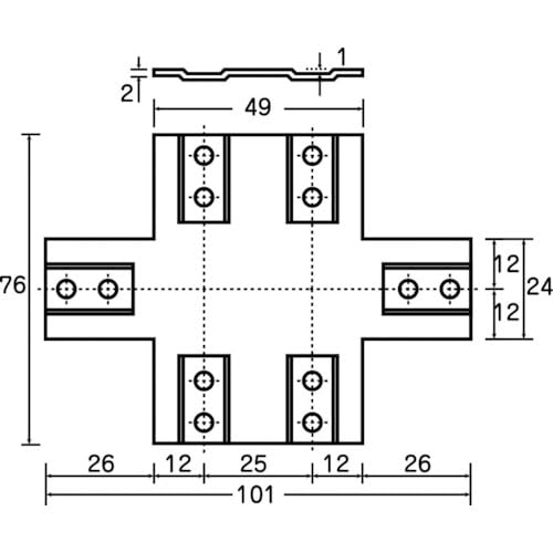Image of TRUSCO AFK-6 Reinforced Hardware for 1.0 inch (25 mm) Aluminum Frames, TT Type
