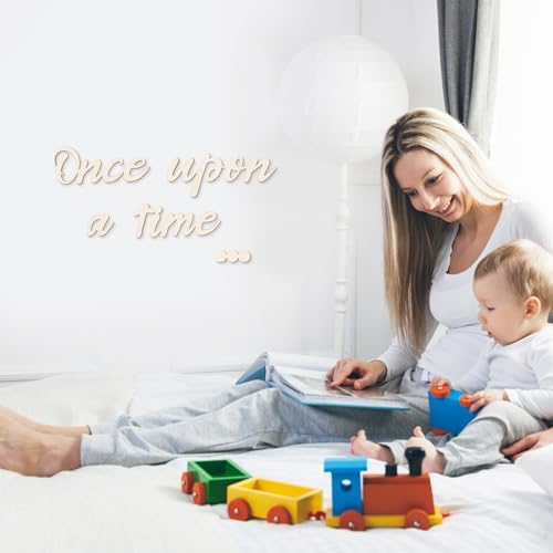 Vinilo decorativo letras Once Upon a Time beige madera miniatura 7