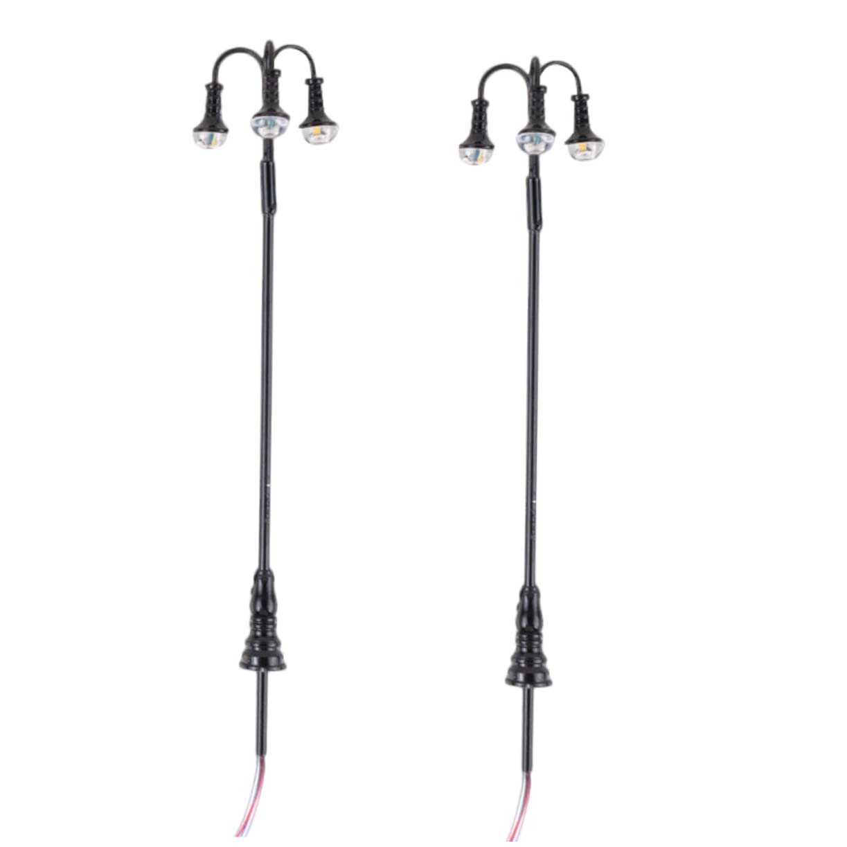 GARVALON 2pcs Landscape Lamp Head Road Lamp Decorations for House Sand Table Decor Safe Materials Warm Light Charming Miniature Street Miniatures