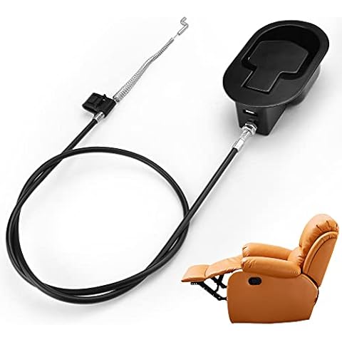CAEEKER Recliner Chair Parts Universal Recliner Release Pull Handle Replacement Parts Couch Style Pull Chair Release Handle Spring Cable Release Lever with Cables Fit Ashley Major Recliner Brands Sofa Cover
