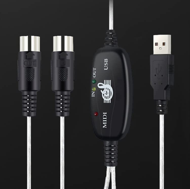 Cavo Convertitore USB MIDI Per Collegare Tastiera Musicale A PC – Ingresso E Uscita