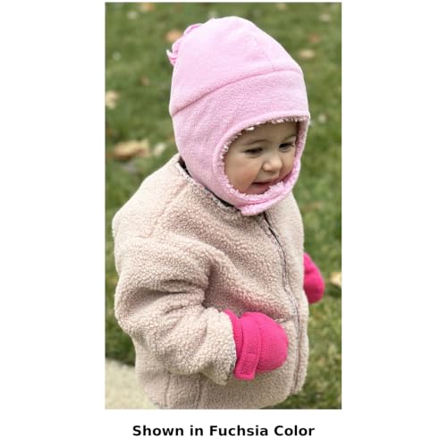Image of N'Ice Caps Little Kids and Baby Easy-On Sherpa Lined Fleece Mittens - 2 Pair Pack