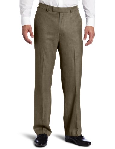 Savane Men's Flat Front Sharkskin Dress Pant