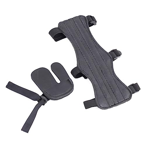 UPKOCH 1Set Portable Archery Arm Guard Finger Protector Lightweight Skin Friendly PU Material for Comfortable Shooting Essential Archery Accessory for Men Women