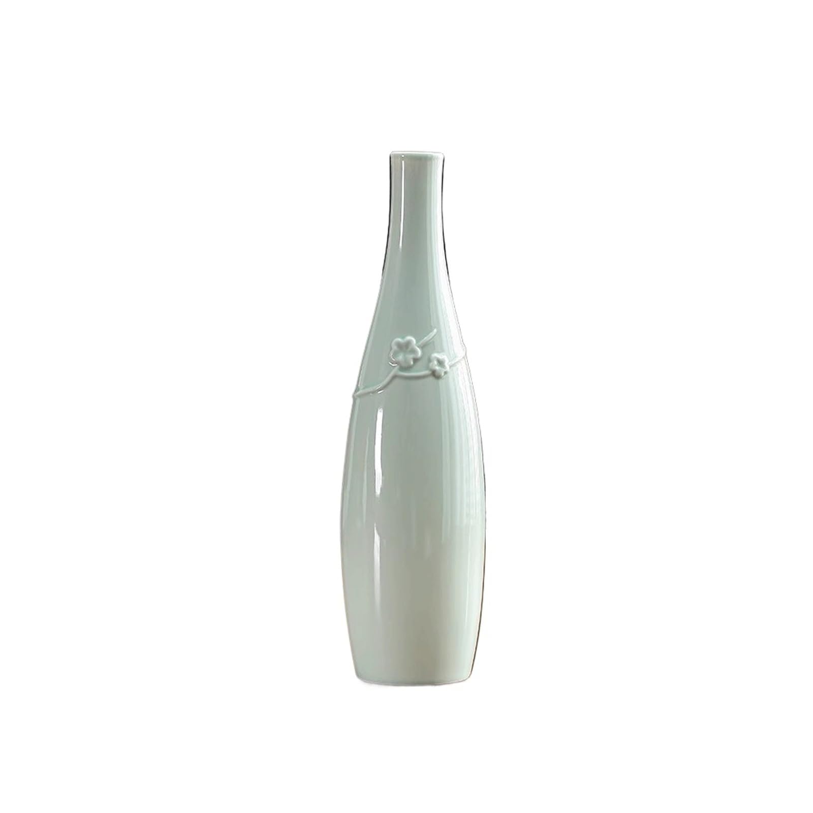Zthyshoz One Color Decorative Vase Elegant Luxury Ceramic Vase Narrow Neck Stylish Home Décor Accent