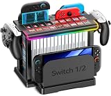 Estación Organizadora RGB para Switch 2/1/OLED con Puerto de Carga de Controlador, Soporte de Almacenamiento para Switch,...