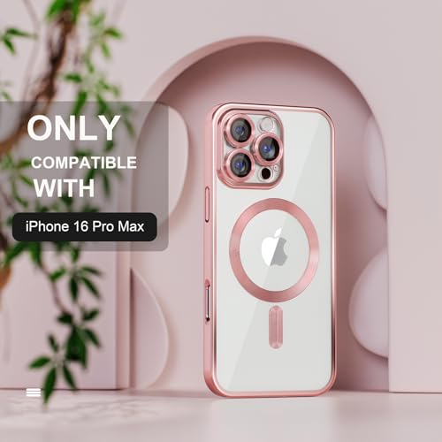 Image of Misea Magnetic for iPhone 16 Pro Max Case Compatible with MagSafe Pink