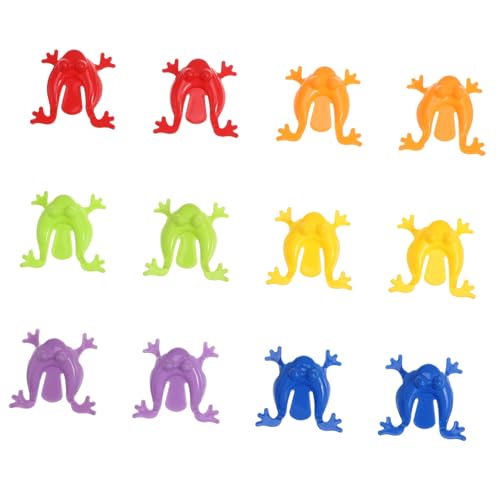 ibasenice 24 Piezas Salto de Rana Auto Juguete Dedo Juego Saltando Animales en Miniatura Toys Stress Toy Brain Toys Toys de Fiesta de cumpleaños el plastico