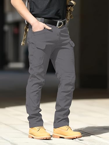 Image of Shasmi Black Mens Durable Comfy, Solid Color, Drawstring Waist, Casual Style, Breathable Fabric, Outdoor, Utility Multi-Pocket Design Cargo Trousers Pants for Men (MCargo 152)