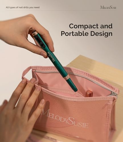 MelodySusie Broca Elétrica Portátil para Unhas, Lixa de Unha Profissional Sem Fio de 30000 Rpm, Lixa