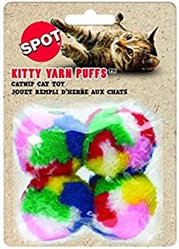 SPOT By Ethical Products - Classic Cat Toys for Indoor Cats - Interactive Cat Toys Balls Mice Catnip Toys - Alternative To Wand Toys and Electronic Cat Toys - Puff Ball Multi Pack