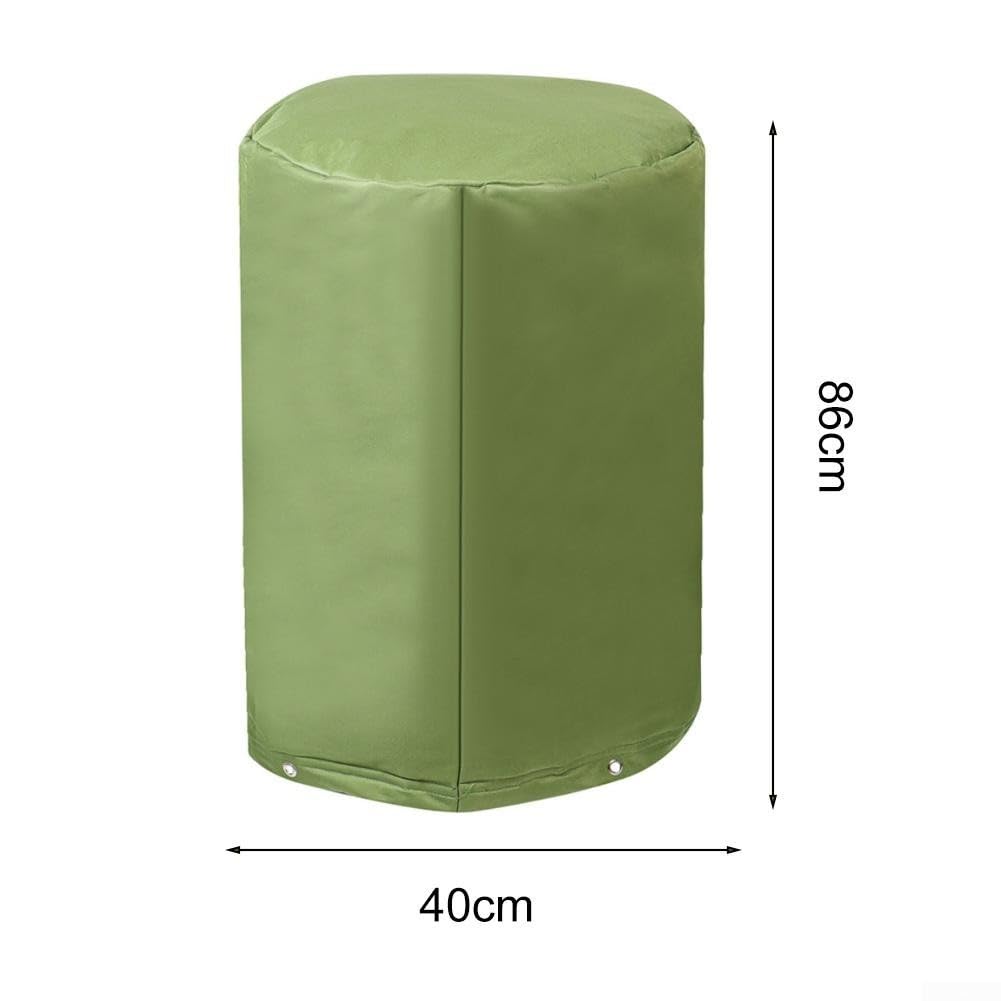 Cubierta para bomba de pozo, 50 x 50 x 86 cm, verde, aislamiento térmico para tanque para exteriores, protección anticongelante resistente a la intemperie de 5 capas, equipo de jardín para todas las