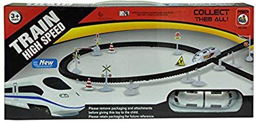 PA Toys High Speed Bullet Train Toy Set with Flyovers Tracks